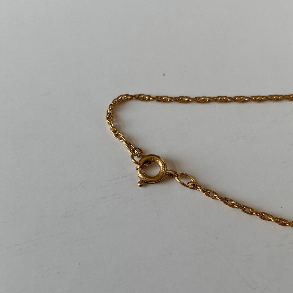 Vintage 12K GF Oval Lapis Lazuli Necklace, NWOT, 15 Inches Long - Picture 6 of 6